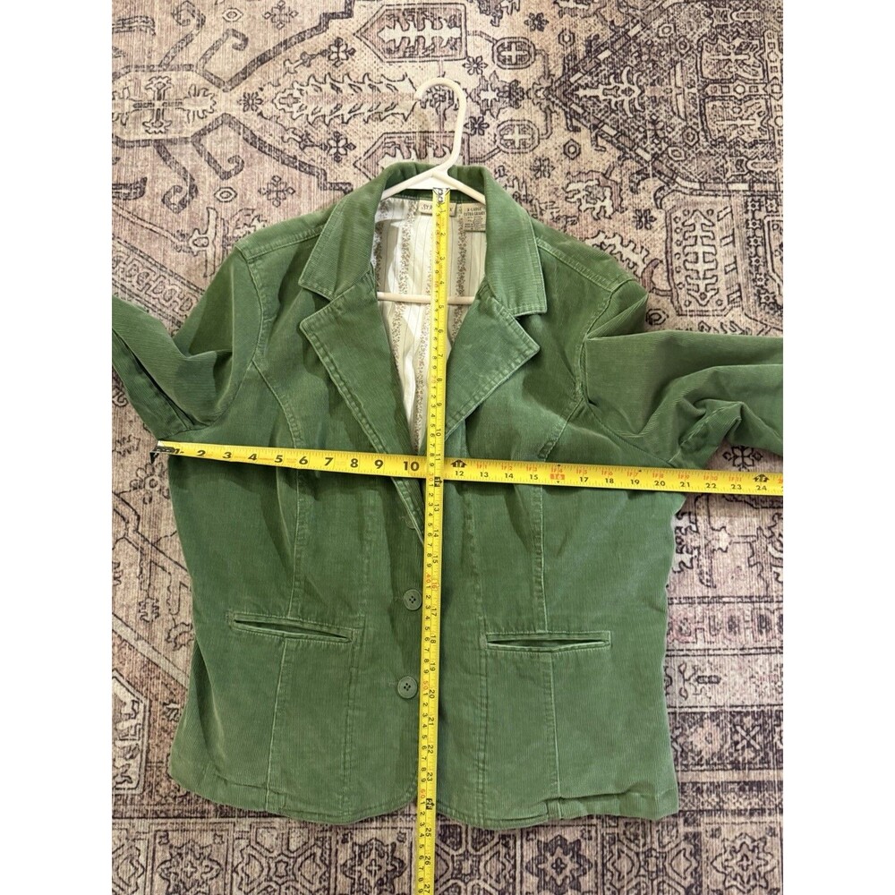 Vintages St. John's Bay Green Button-Front Collared Pocket Jacket Women’s XL - Picture 5 of 6